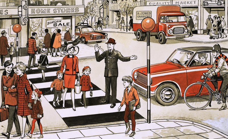 Straßenszene. Finde die Fehler Rätsel von English School