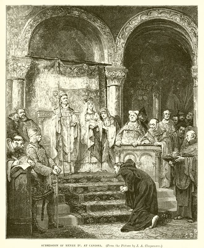 Unterwerfung Heinrichs IV. in Canossa von English School