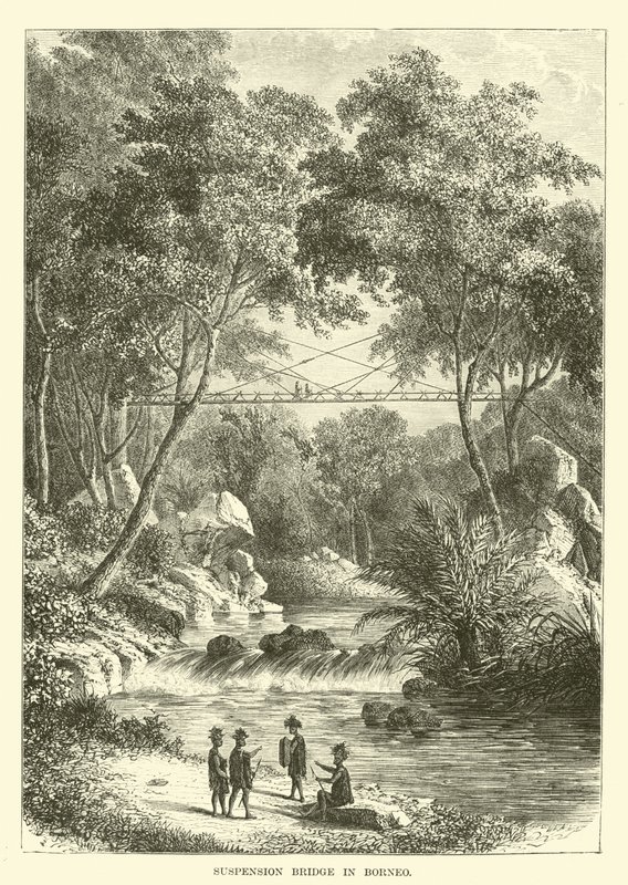 Hängebrücke in Borneo von English School