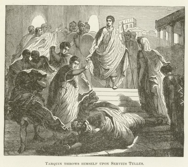 Tarquin wirft sich auf Servius Tullius von English School