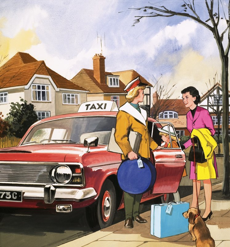 Taxi-Mädchen von English School