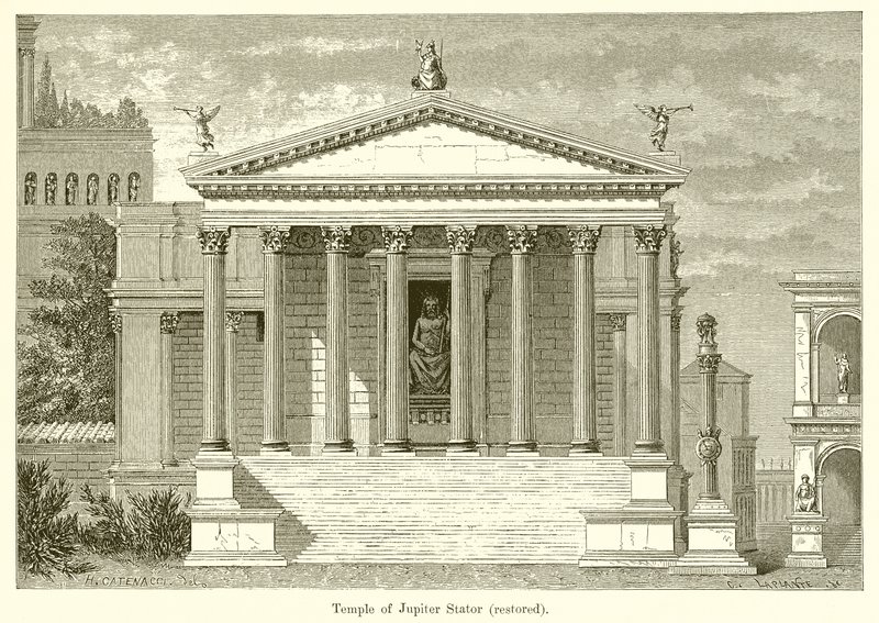 Tempel des Jupiter Stator (restauriert) von English School