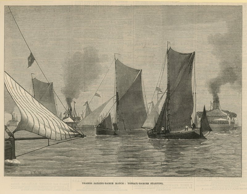 Thames-Segelschiff-Wettbewerb von English School