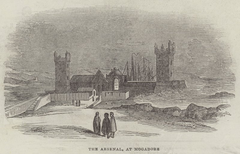 Das Arsenal in Mogadore (Stich) von English School