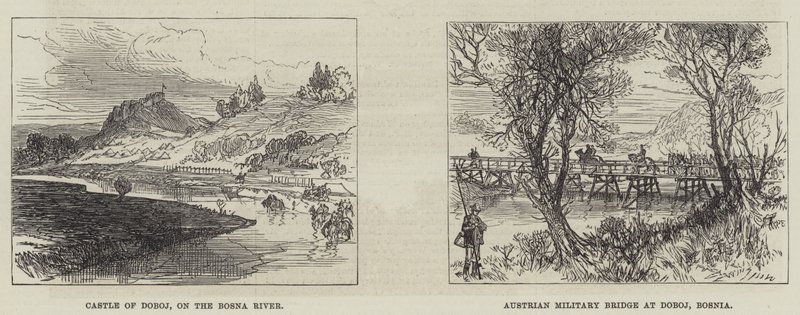 Die Österreicher in Bosnien (Gravur) von English School