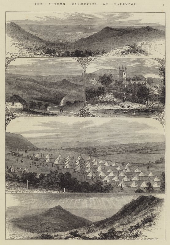 Die Herbstmanöver auf Dartmoor (Stich) von English School