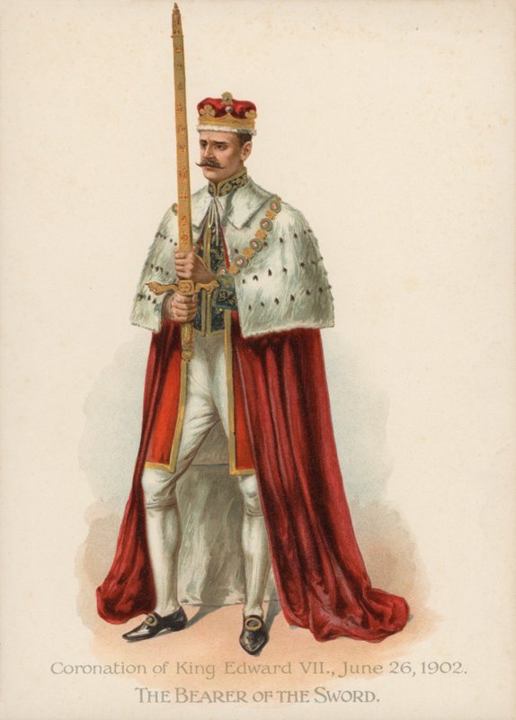 Der Schwertträger (Chromolitho) von English School