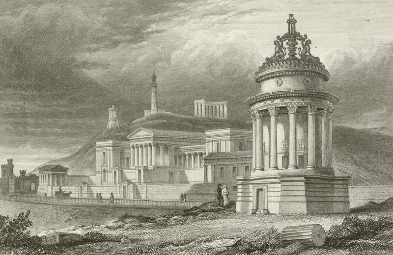 Der Calton Hill, Edinburgh von English School
