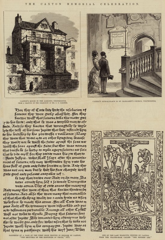 Die Caxton-Gedenkfeier (Gravur) von English School