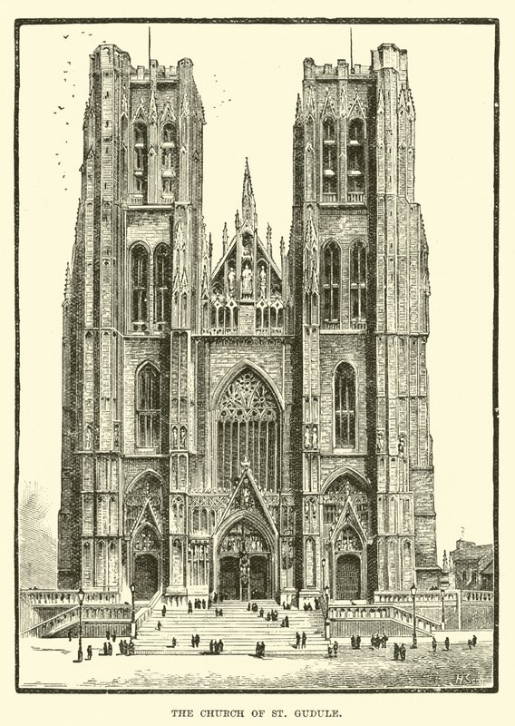 Die Kirche St. Gudule von English School