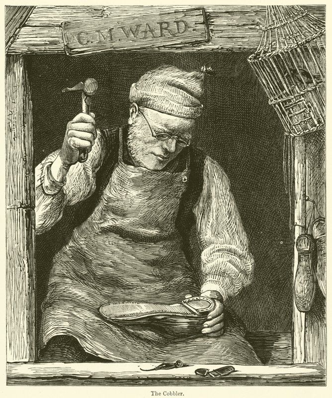 Der Schuster (Gravur) von English School