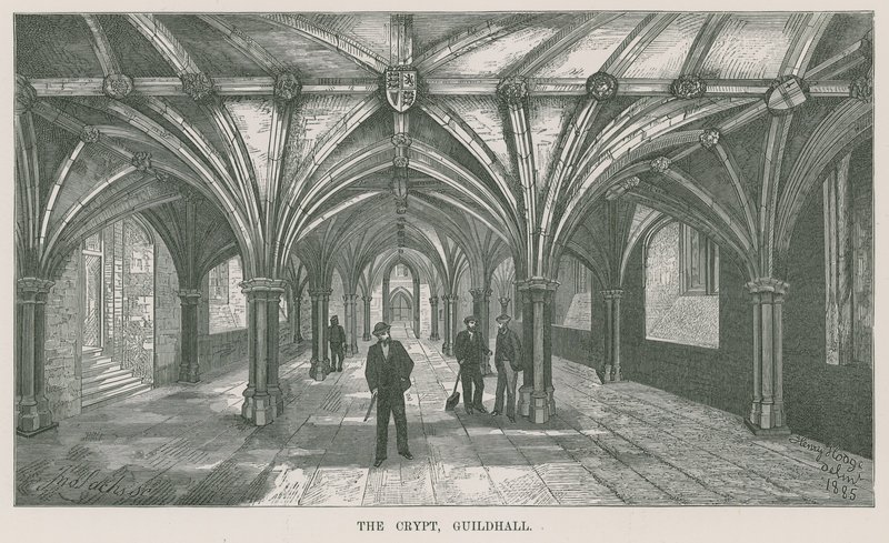 Die Krypta, Guildhall, London von English School