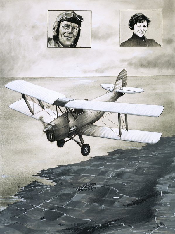 Die De Havilland Moth von English School