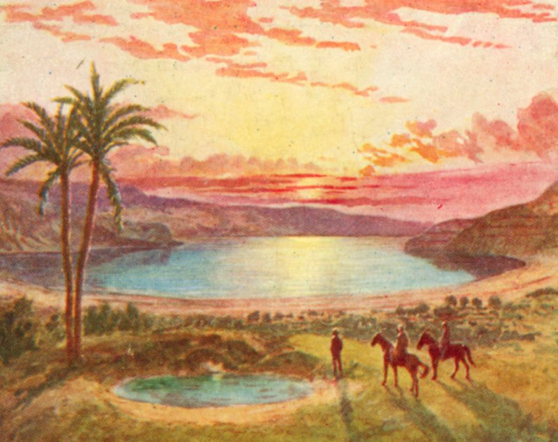 Das Tote Meer (Farblithographie) von English School