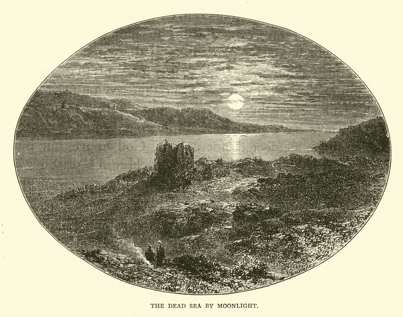 Das Tote Meer bei Mondlicht von English School