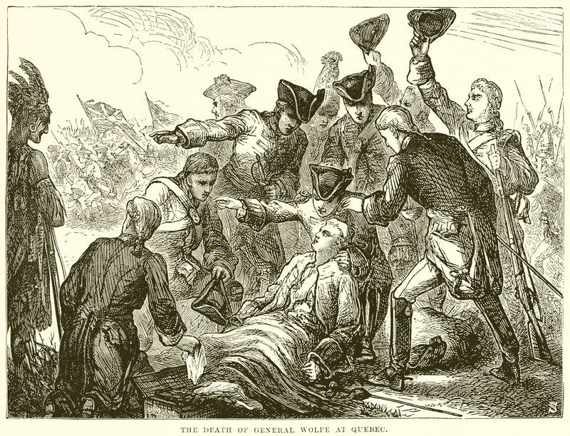 Der Tod von General Wolfe in Quebec von English School