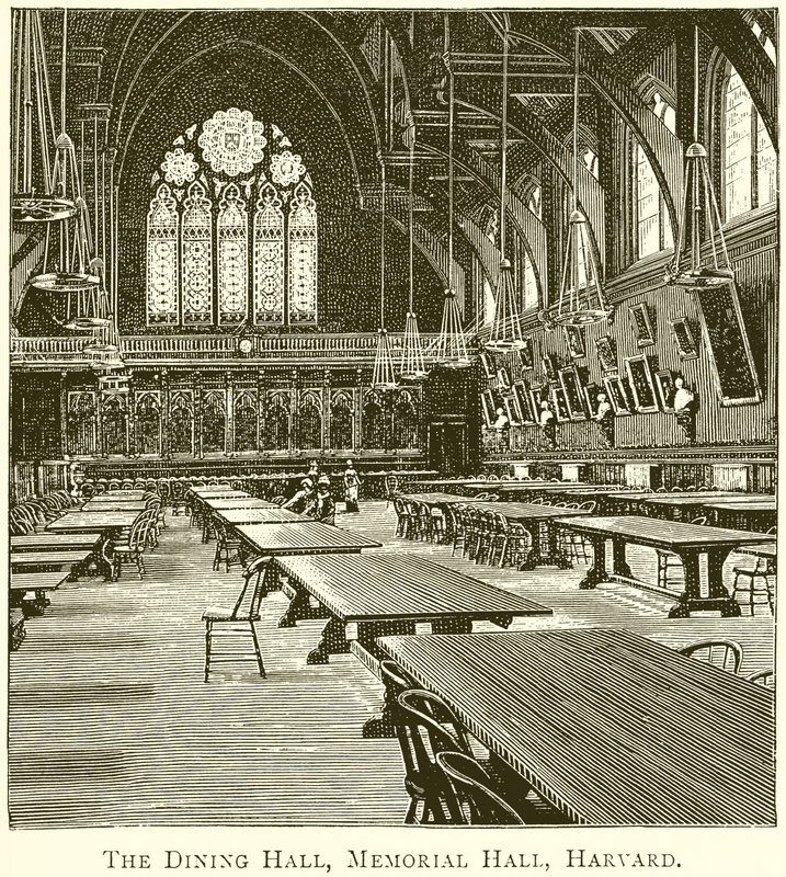 Der Speisesaal, Memorial Hall, Harvard von English School