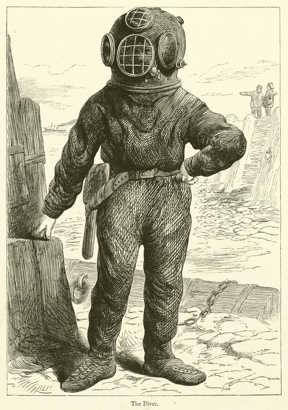 Der Taucher (Gravur) von English School