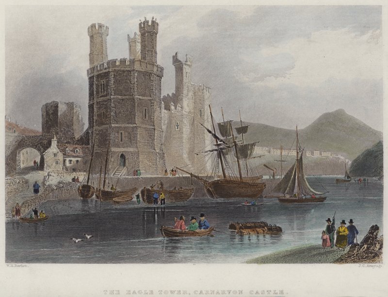 Der Adler-Turm, Carnarvon Castle von English School