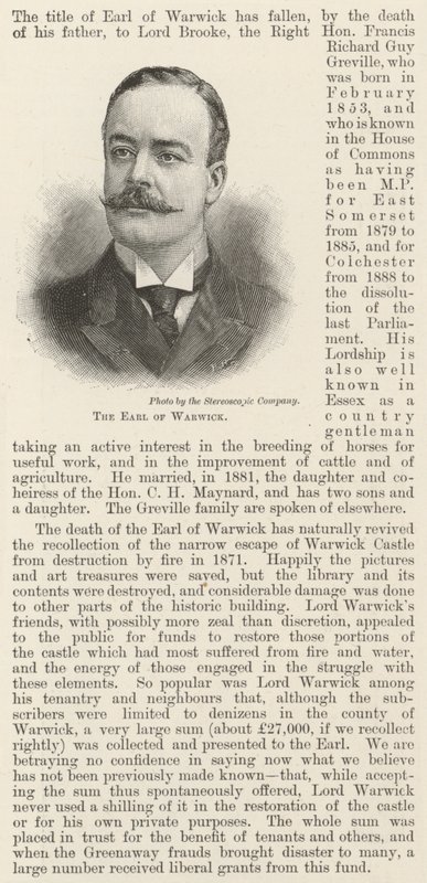 Der Earl of Warwick von English School