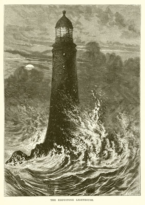 Der Eddystone-Leuchtturm von English School