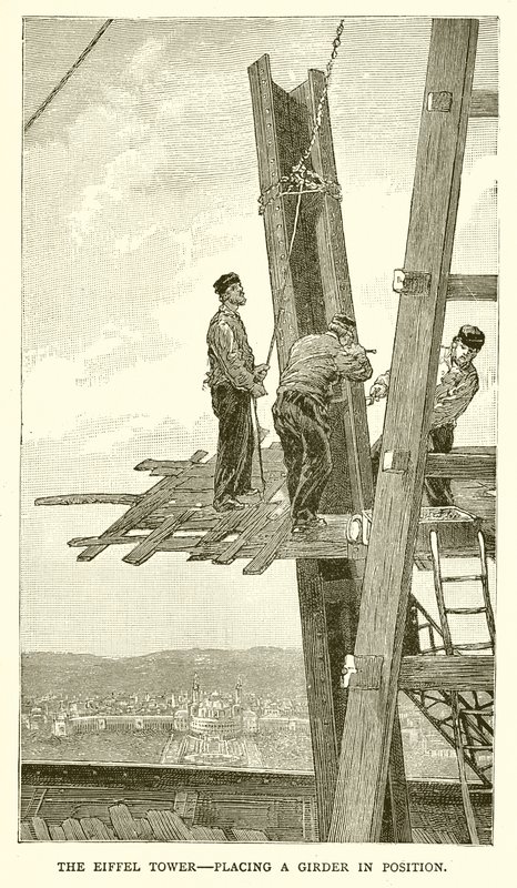 Der Eiffelturm - Platzierung eines Trägers von English School