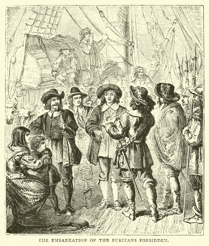 Die Einschiffung der Puritaner verboten von English School