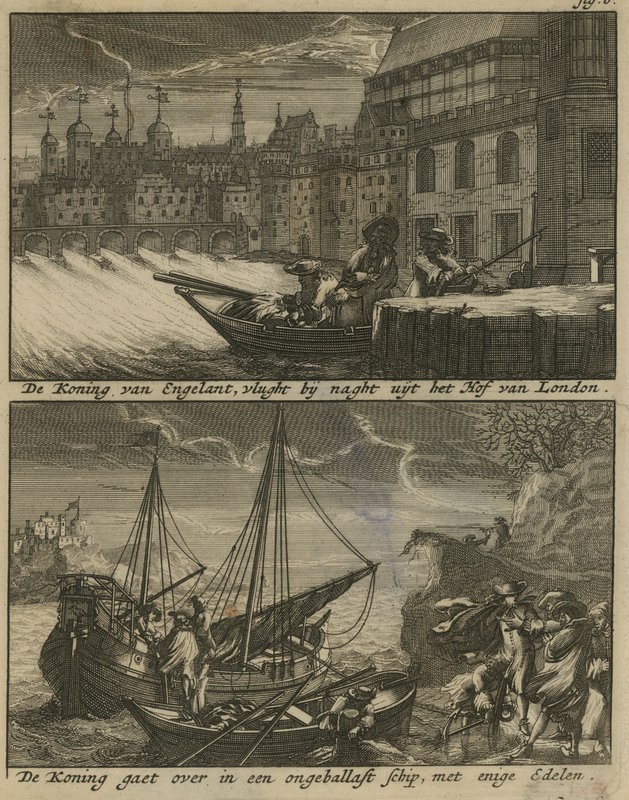Die Flucht von König Karl I. von English School