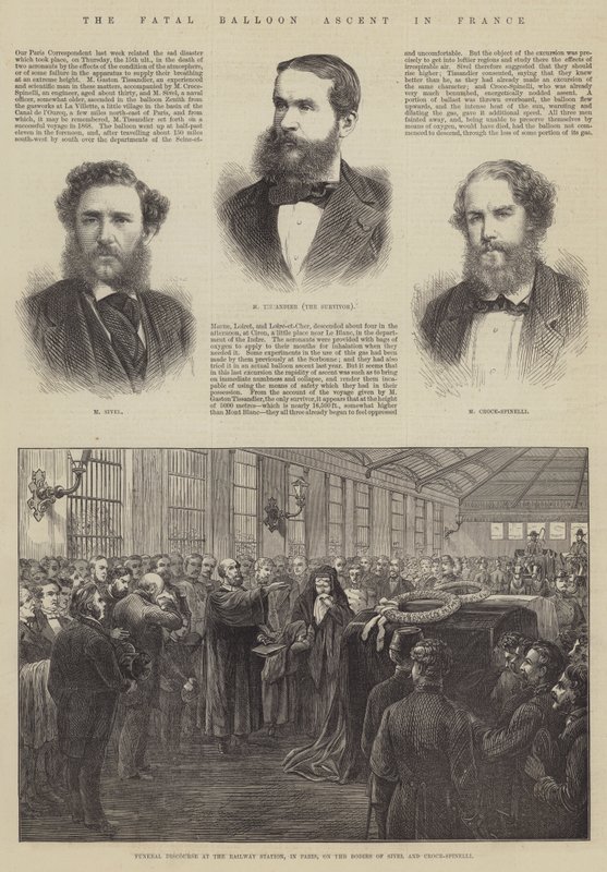 Der tödliche Ballonaufstieg in Frankreich (Stich) von English School
