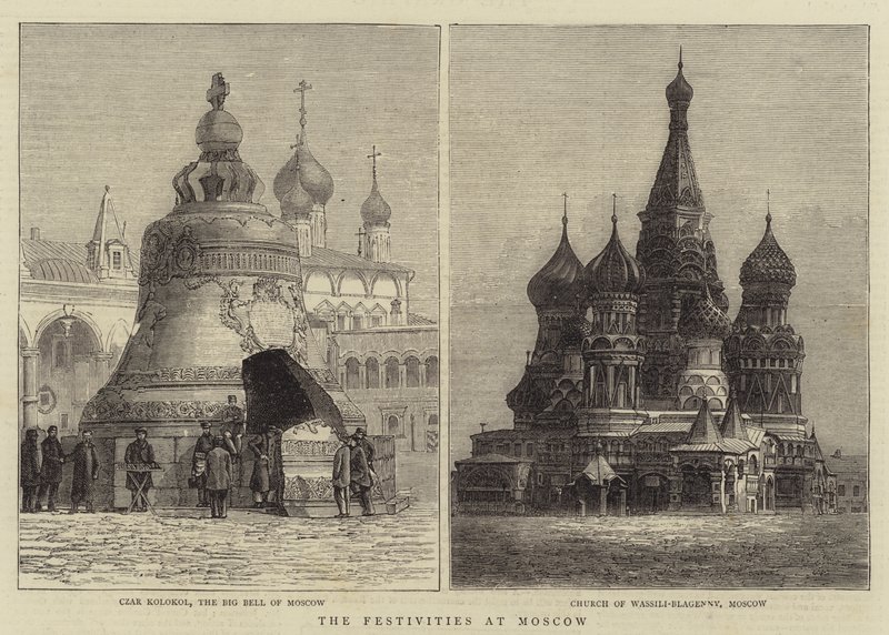 Die Feierlichkeiten in Moskau (Stich) von English School