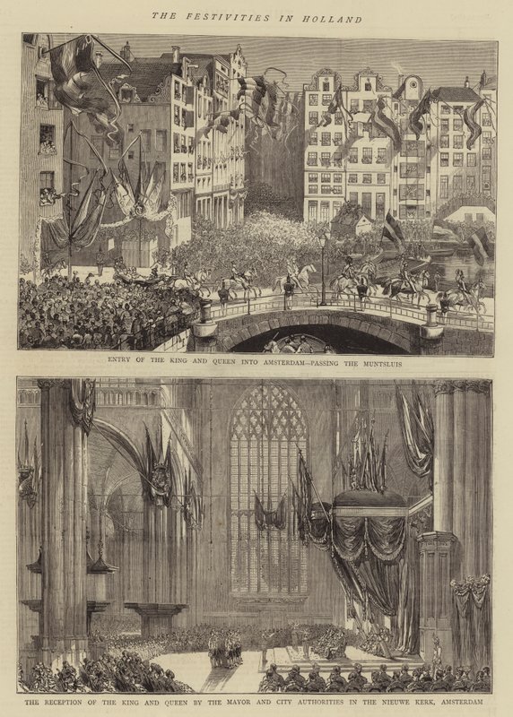 Die Festlichkeiten in Holland (Stich) von English School