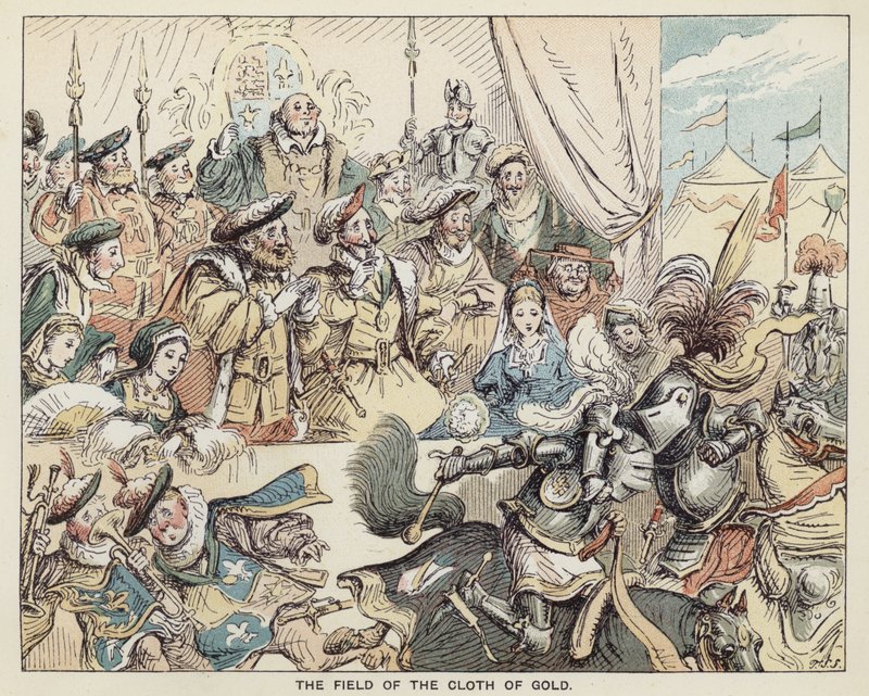 Das Feld des Goldenen Tuchs von English School