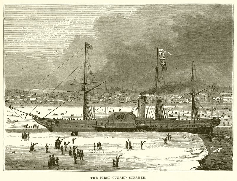 Der erste Cunard-Dampfer von English School