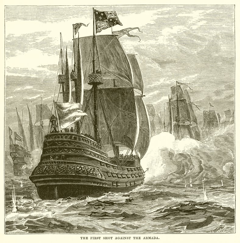Der erste Schuss gegen die Armada von English School