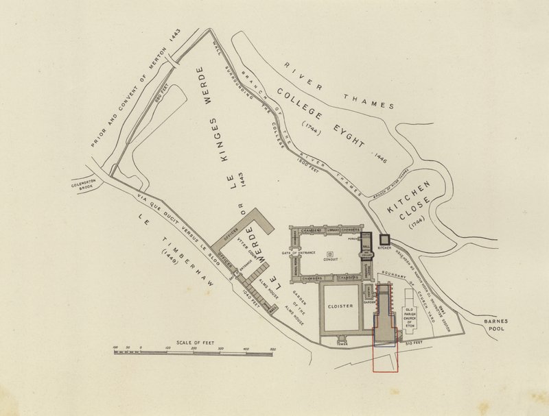Der Entwurf der Gründer (Gravur) von English School