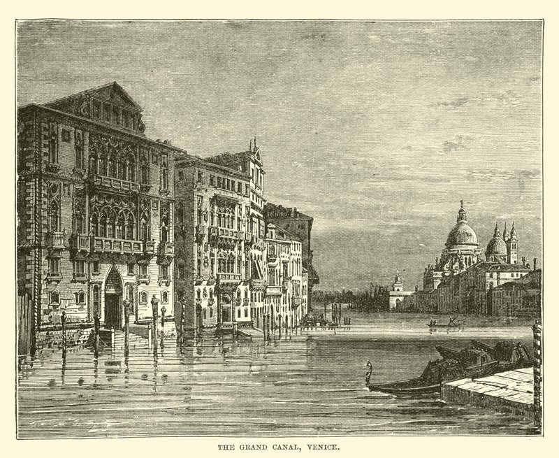 Der Canal Grande, Venedig von English School