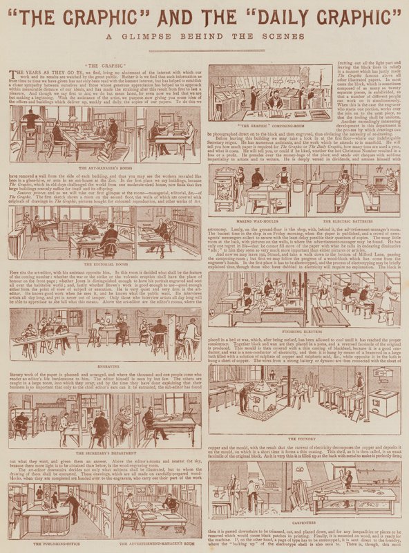 "The Graphic" und "The Daily Graphic" (Gravur) von English School