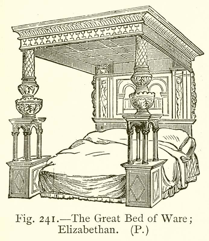 Das große Bett von Ware; elisabethanisch von English School