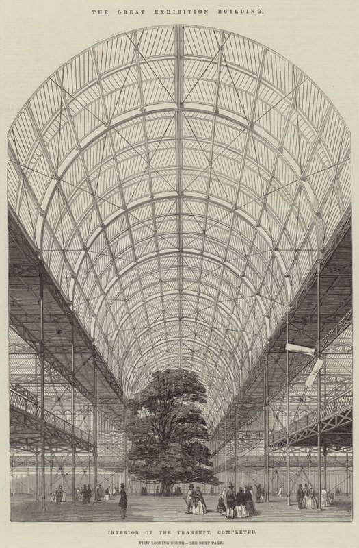 Das Gebäude der Großen Ausstellung (Gravur) von English School