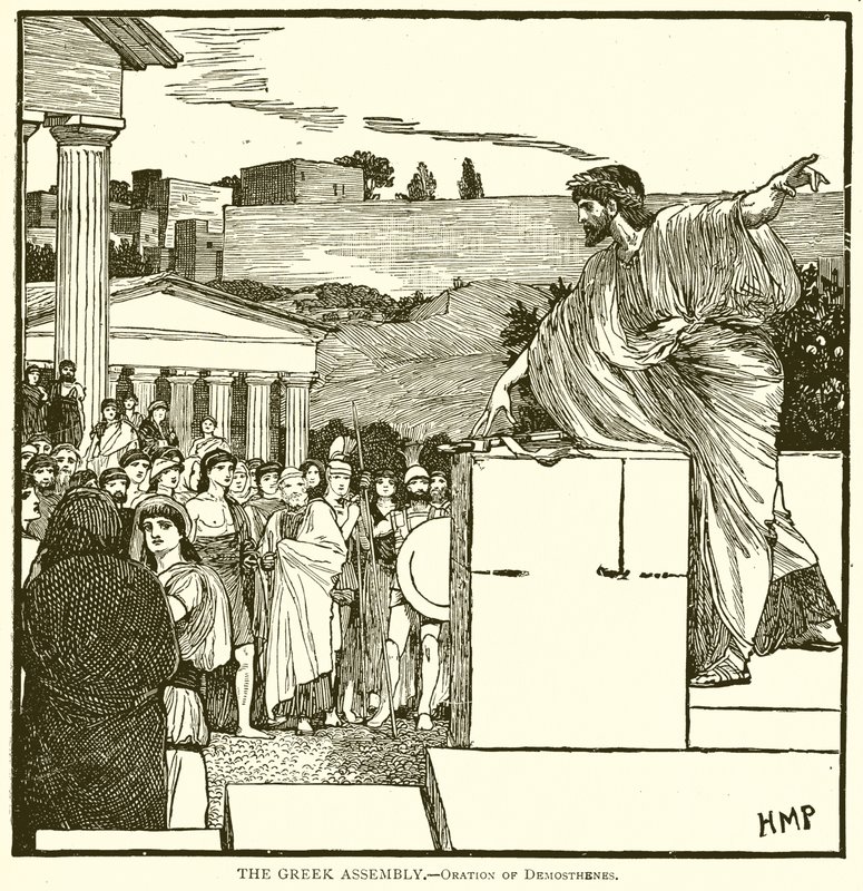 Die griechische Versammlung – Rede des Demosthenes von English School