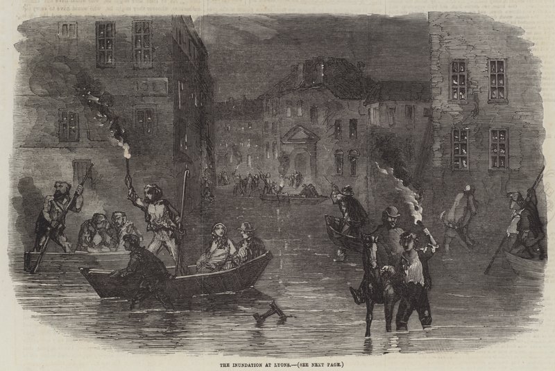 Die Überschwemmung in Lyon von English School