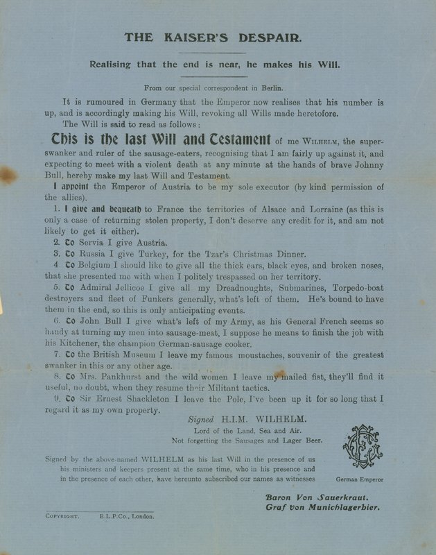 Die Verzweiflung des Kaisers von English School
