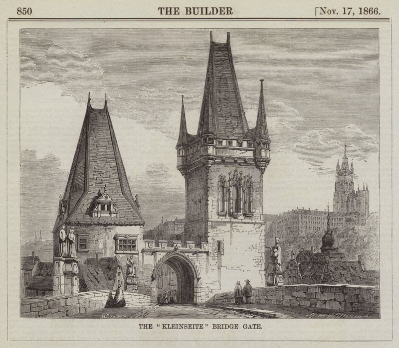 Das "Kleinseite" Brückentor (Gravur) von English School
