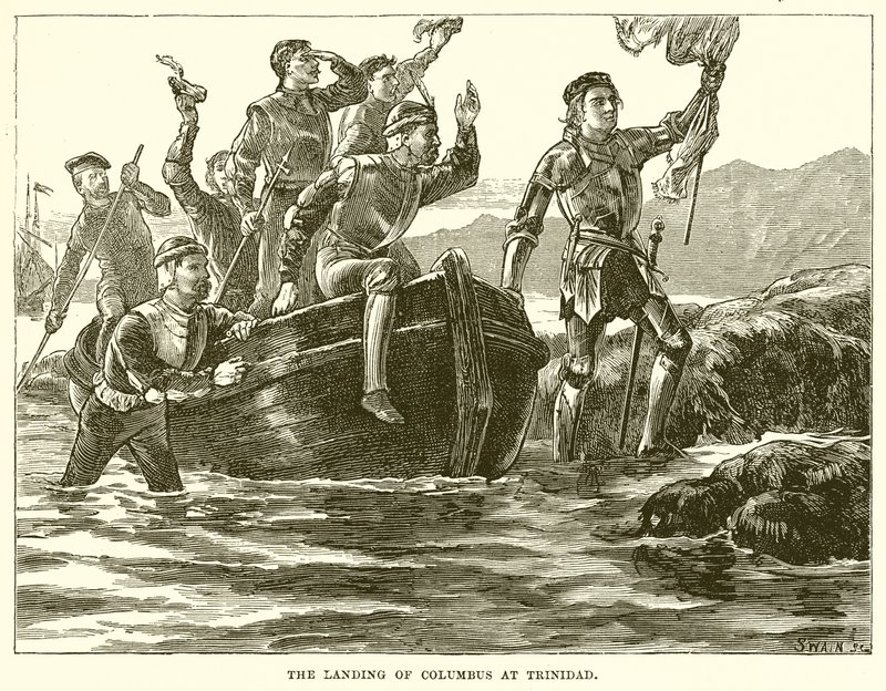 Die Landung von Kolumbus in Trinidad von English School