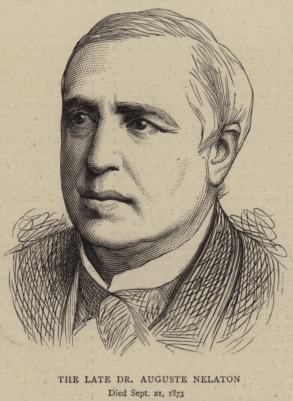 Der verstorbene Dr. Auguste Nelaton (Gravur) von English School