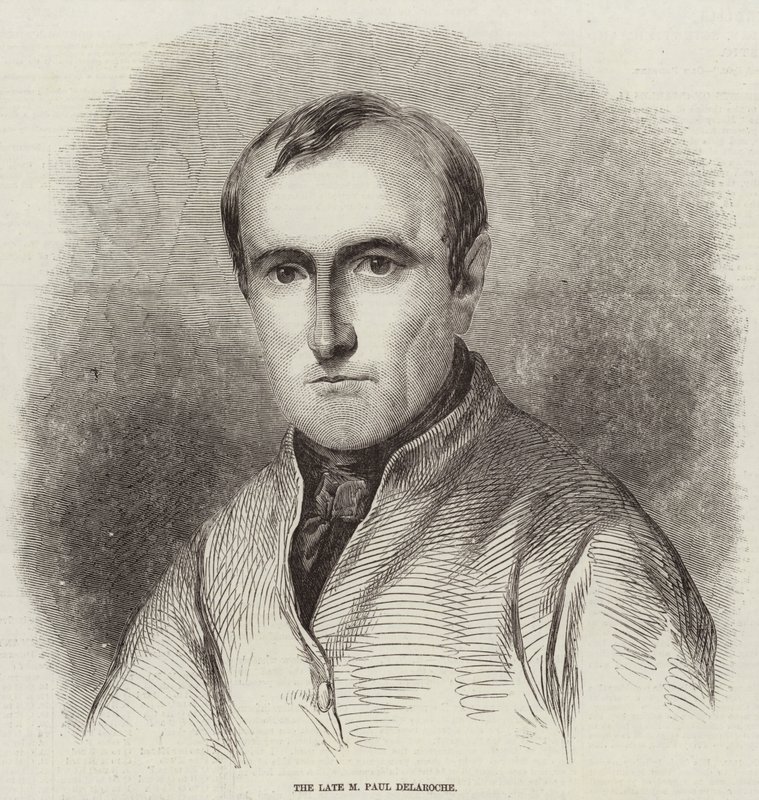 Der verstorbene M. Paul Delaroche (Stich) von English School
