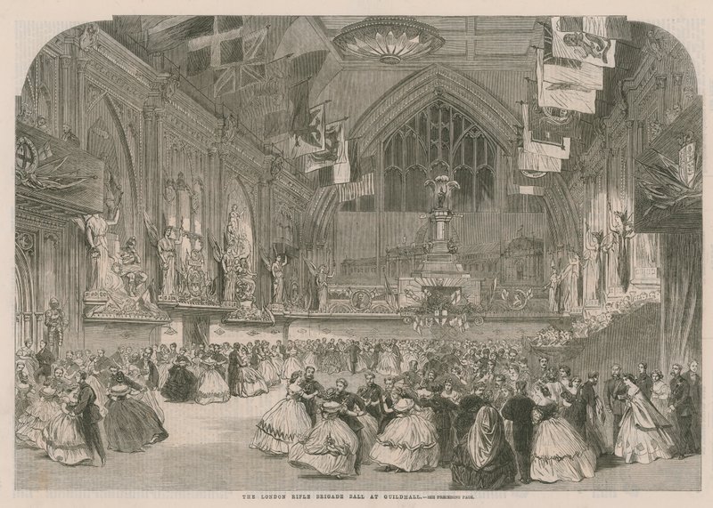 Der Ball der London Rifle Brigade in der Guildhall von English School