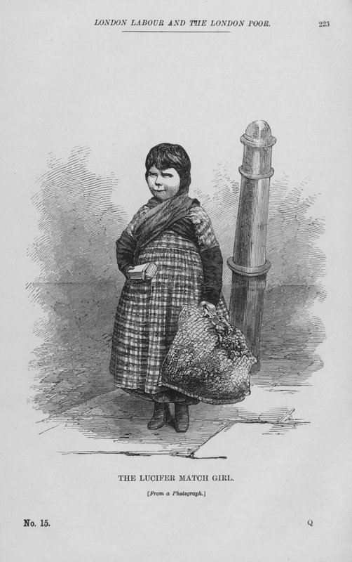Das Zündholzmädchen (Gravur) von English School
