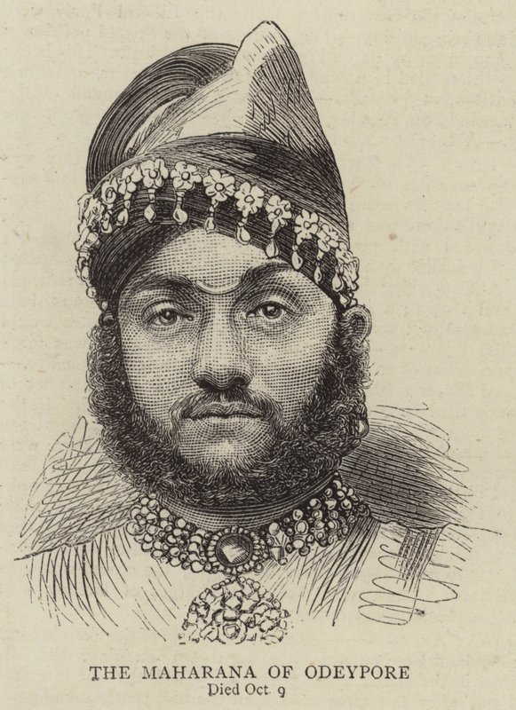Der Maharana von Odeypore (Stich) von English School