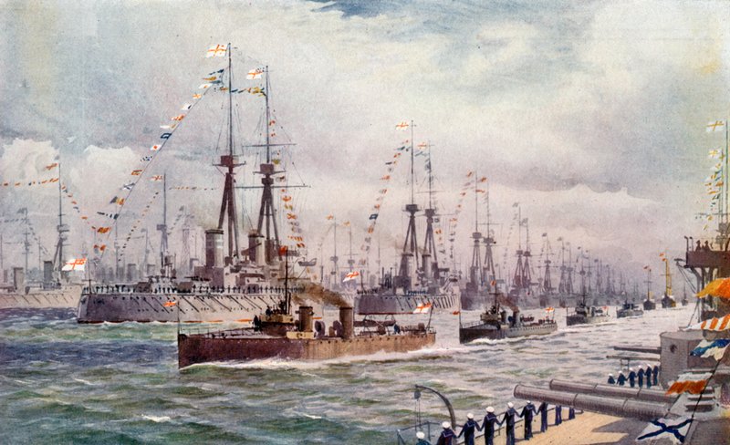 Die Marineparade in Spithead von English School